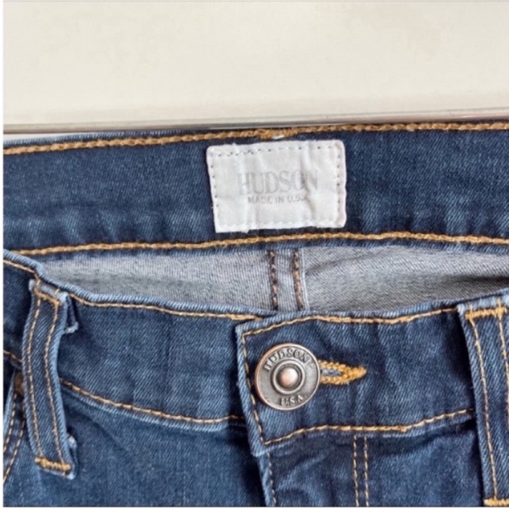 Hudson Nico jeans blue mid rise super skinny ankle denim Carlton wash - Picture 4 of 7